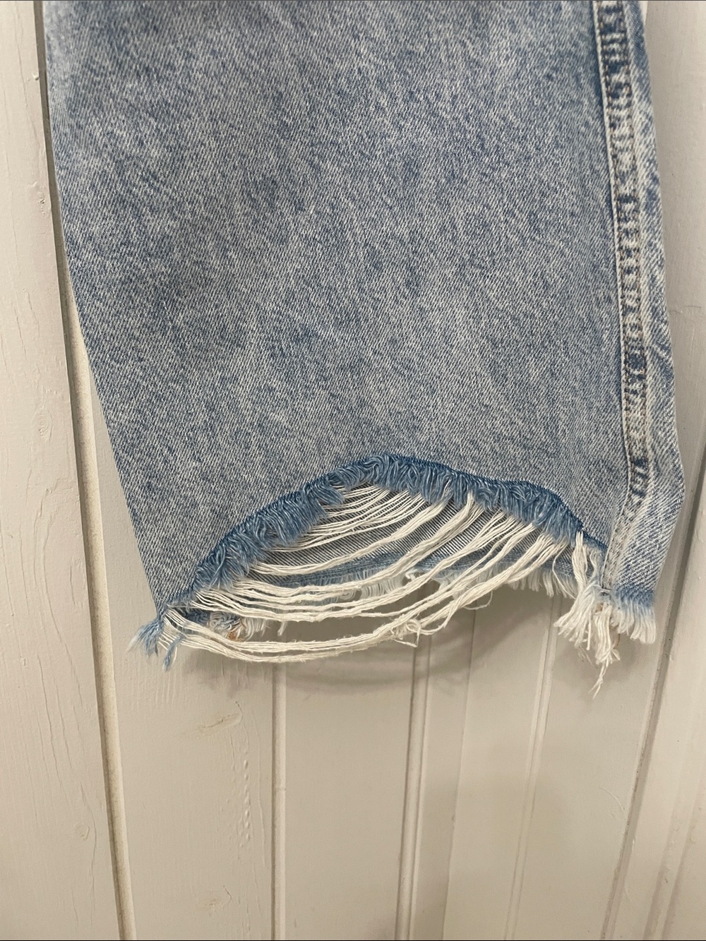 Free People - We The Free Light Blue Izzy Frayed-Hem Jeans - 28 - Picture 10 of 11